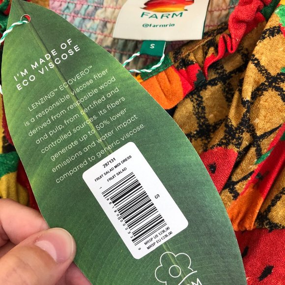 FARM Rio Fruit Salad Square Neck Midi Dress - Picture 12 of 13